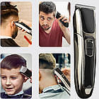 Машинка для стрижки волосся, 4 насадки GM-6069 / Акумуляторна машинка для стрижки / Чоловічий тример, фото 2