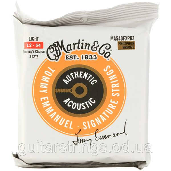Струны Martin MA540FXPK1 Flexible Core Phosphor Bronze Light 12-54 1 Set, фото 1