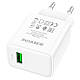 Комплект швидкого заряджання 18W Borofone BA66A QC3.0 + кабель Type-C Мережевий зарядний пристрій, білий, фото 9