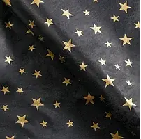 Папір тиш'ю з принтом "Золоті зірки на чорному", 20 аркушів