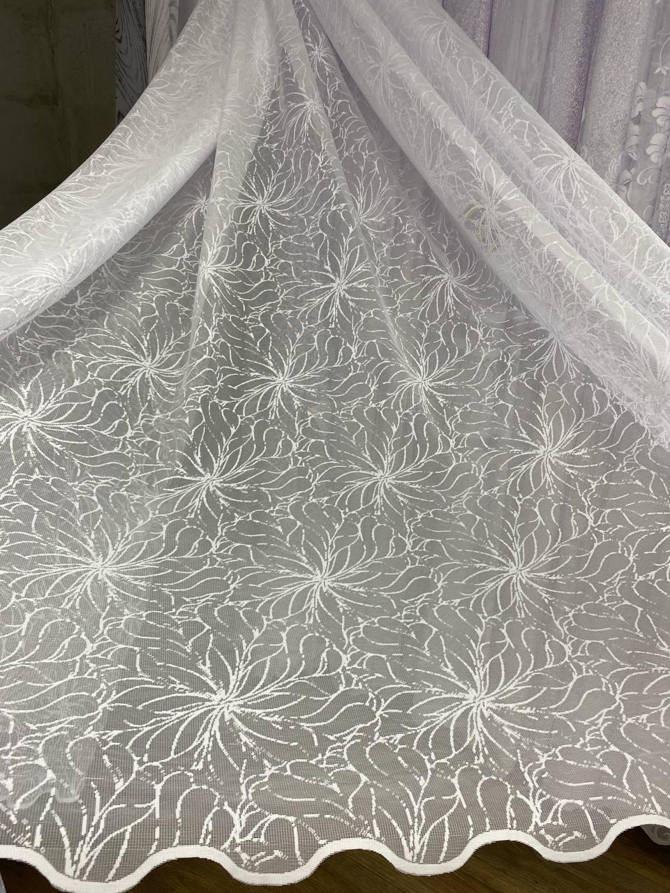 Тюль жакард заввишки 2,8 м. біла