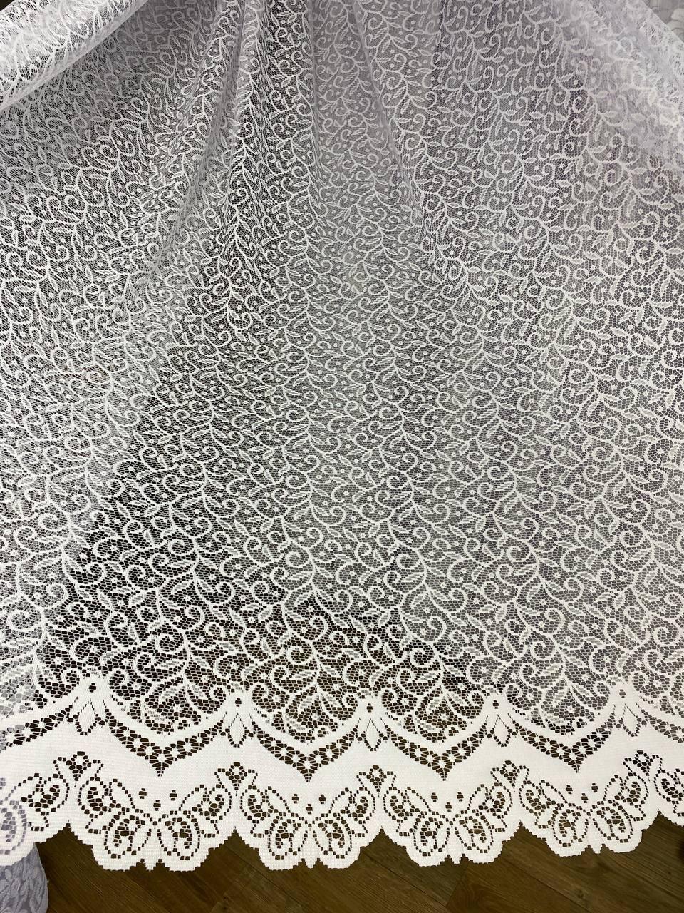 Тюль жакард заввишки 1,6м. біла