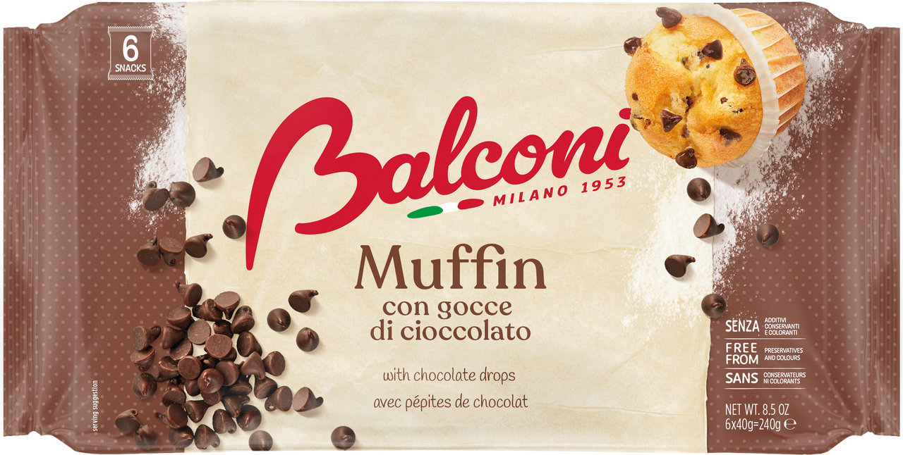 Мафін з шоколадом з BALCONI 240г, (12шт/ящ)