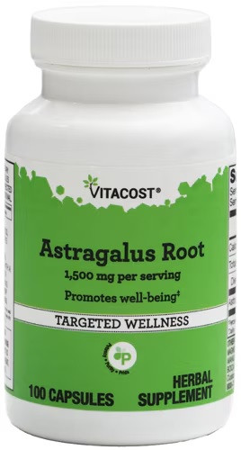 Vitacost Astragalus Root Корінь астрагалу 1500 мг на порцію, 100 капсул. До 02/2027, фото 1