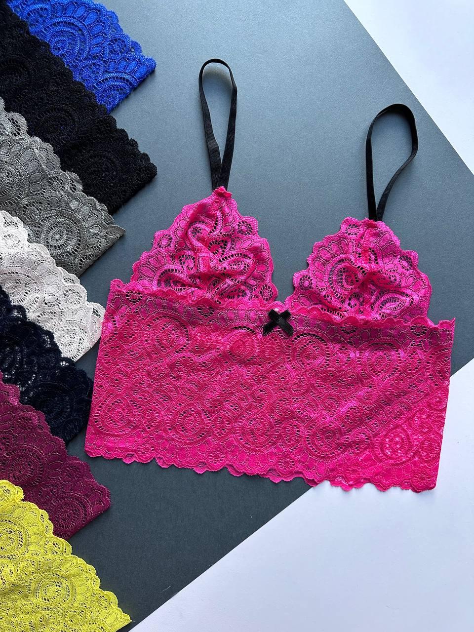 Мереживний бюстгальтер-бралет усіх кольорів, жіноча спідня білизна.