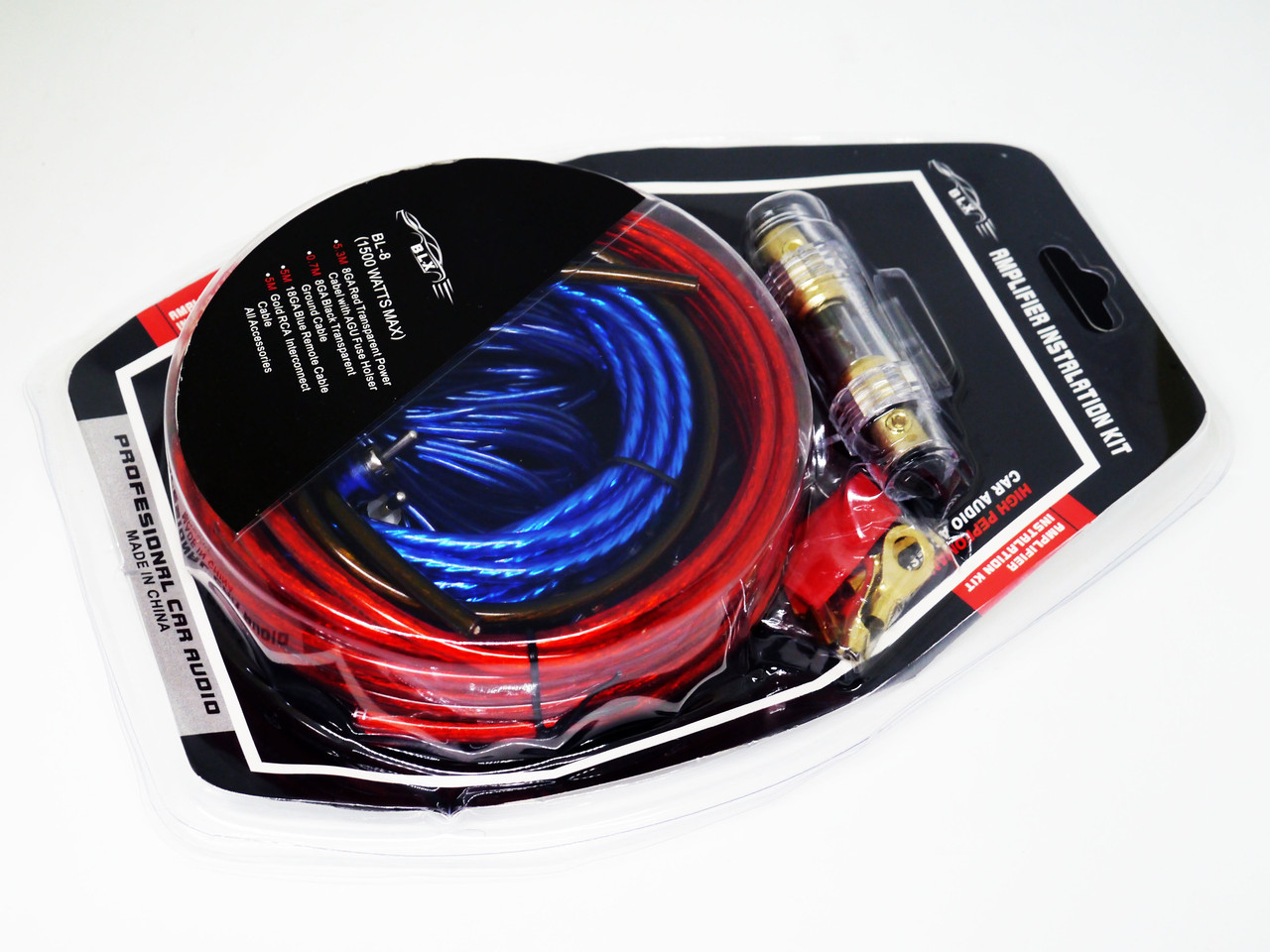 Комплект дротів для встановлення під'єднання активного сабвуфера підсилювача в машину BL-8