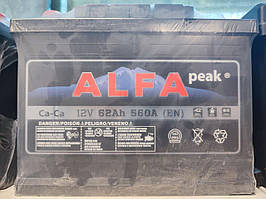 Акумулятор ALFA 6СТ-62-АЗ (1) лівий плюс