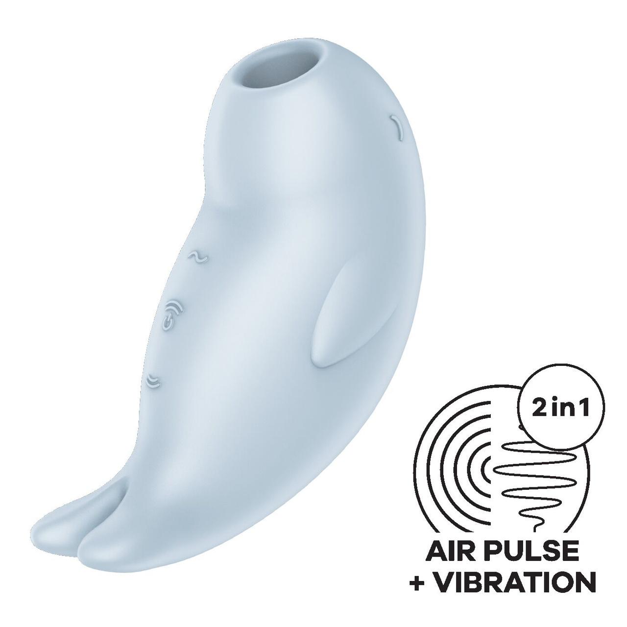 Вакуумний кліторальний стимулятор із вібрацією Satisfyer Seal You Soon, 11х4,5 см.