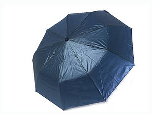 Жіноча парасолька-напівавтомат синя Top Rain 9 спиць з напиленням, №777