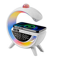Нічник настільна Rgb Smart лампа Bt-3402 з колонкою та бездротовою зарядкою 15 Вт