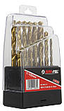 Набір свердл титанових по металу mar-pol 19 el, фото 2