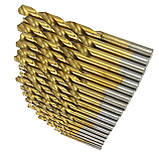 Набір свердл титанових по металу mar-pol 19 el, фото 3