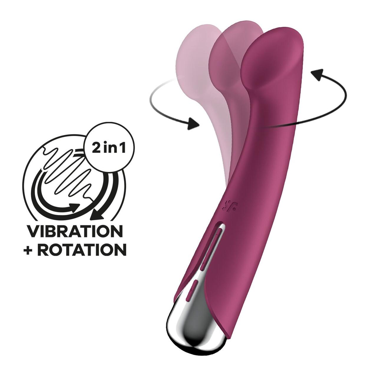 Вібратор для точки G із обертанням Satisfyer Spinning G-Spot 1 Red, 16,5х3,5 см.