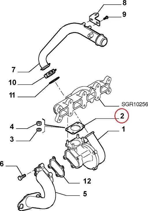 Прокладка турбіни впускна Fiat Ducato 250 (2006-2014) 2.3JTD, 500378462