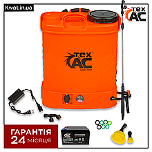 Обприскувач акумуляторний ТEX 03-450 Об'єм 12 л АКБ 12 В 8 Ач Шланг 125 см