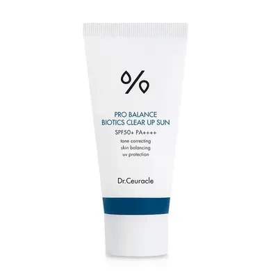 Сонцезахисний крем освітлюючий  з пробіотиками Dr. Ceuracle Pro Balance Biotics Clear Up SPF 50+ PA 50 мл