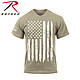 Футболка чоловіча бежева з принтом — прапор США Distressed US Flag Athletic Fit T-Shirt Rothco США, фото 2