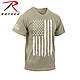 Футболка чоловіча бежева з принтом — прапор США Distressed US Flag Athletic Fit T-Shirt Rothco США, фото 5