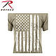 Футболка чоловіча бежева з принтом — прапор США Distressed US Flag Athletic Fit T-Shirt Rothco США, фото 7