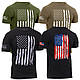 Футболка чоловіча бежева з принтом — прапор США Distressed US Flag Athletic Fit T-Shirt Rothco США, фото 9