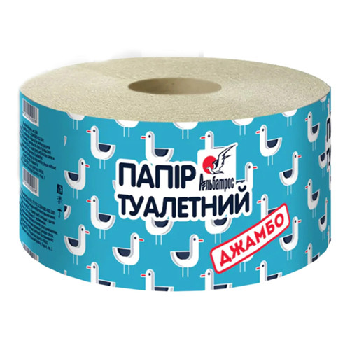 Туалетний папір Альбатрос макулатурний Великий Джамбо (4рул/уп) Код: 098, фото 1