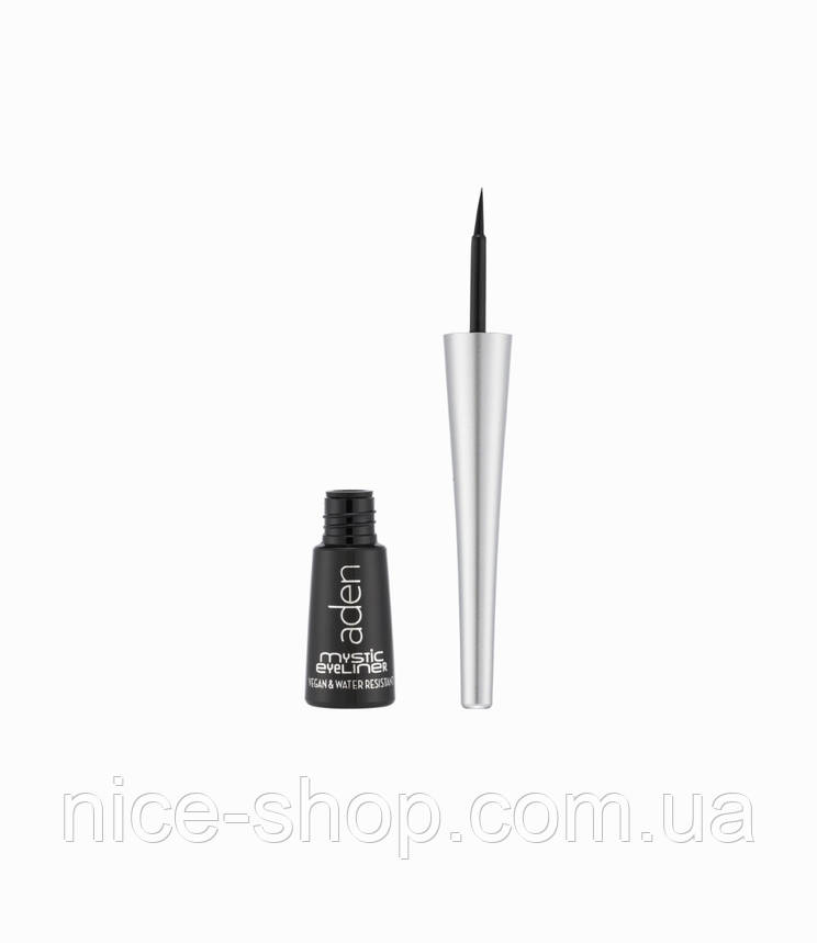 Водостійка підводка для очей Aden Mystic Eyeliner чорна, фото 1