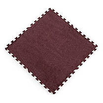 Модульне підлогове покриття м'яка підлога-пазл 60х60х1см плюшевий настил для підлоги коричневий SW-00002083, фото 2