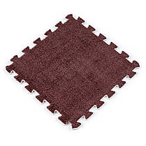 Підлога пазл 30*30*1см підлогове покриття настил для підлоги плюшевий пазл коричневий SW-00002082, фото 4