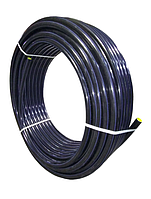 Труба ПЕ чорна із синьою смужкою d-20 (100 м) 10 атм