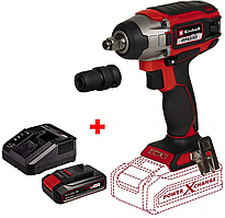 EHA Потужний ударний акумуляторний гайковерт безщітковий Einhell IMPAXXO 18/230 - Solo: з АКБ 18 V 2.5 Ah, об.х.х.2900об/хв, 3000