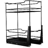 Карго кухонне 300 мм нижнього кріплення, з доводчиком ДС чорне