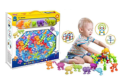 Конструктор на присосках Sibelly, 77 деталей, LSB7002 | Конструктор липучки