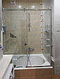 Скляна шторка на ванну 170 см розсувна, фото 3