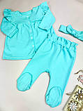 Комплект для дівчинки з інтерлоку (розмір 62/68), фото 5