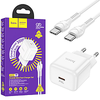МЗП Hoco N32 PD30W+QC3.0 (1Type-C) + Type-C/Type-C білий