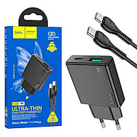 МЗП Hoco N38 PD20W+QC3.0 (1Type-C/1USB) + Type-C/Type-C чорний