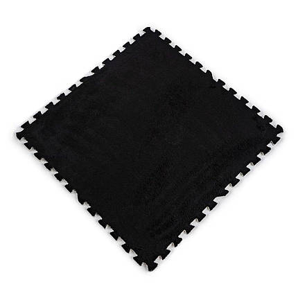 Підлога-пазл плюшевий ЧОРНИЙ 60*60*1cm (D) SW-00002079, фото 1