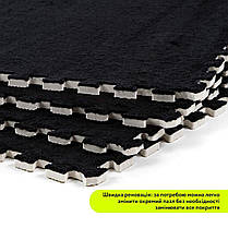 Підлога-пазл плюшевий ЧОРНИЙ 60*60*1cm (D) SW-00002079, фото 5