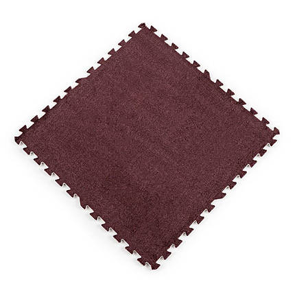Підлога-пазл плюшевий КОРИЧНЕВИЙ 60*60*1cm (D) SW-00002083, фото 1