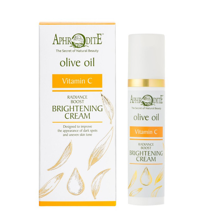 Зволожуючий та вирівнюючий колір обличчя крем Aphrodite Olive Oil Brightening Cream