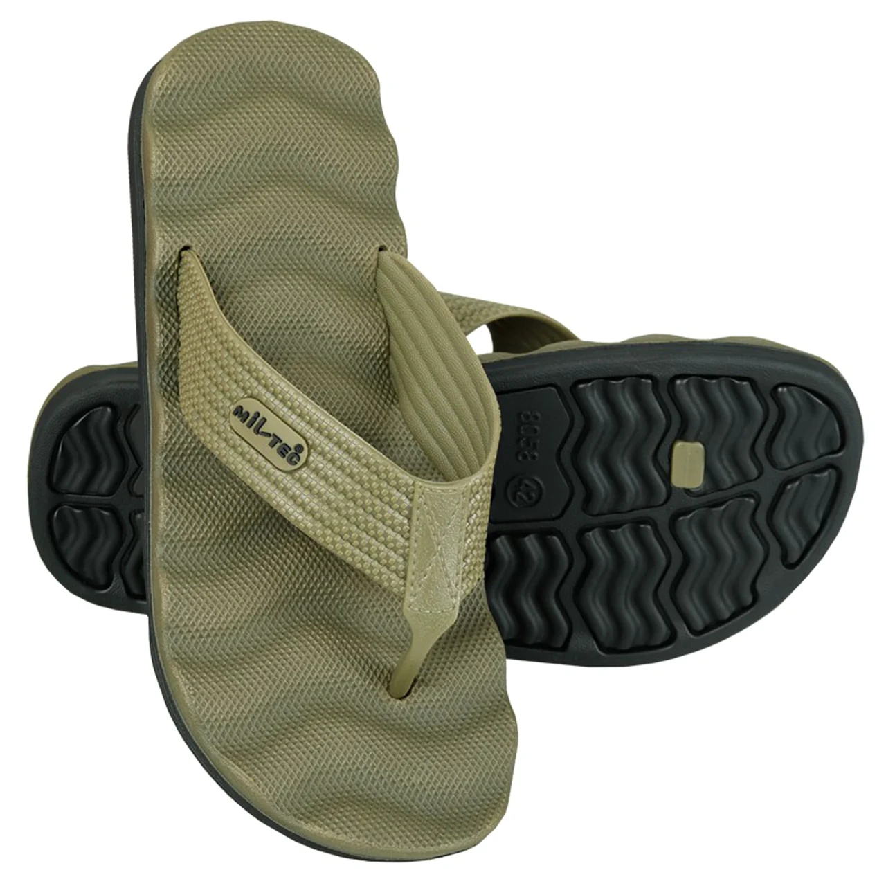 В'єтнамки MIL-TEC Combat Sandals/ Повсякденні якісні в'єтнамки/ Чоловічі оливкові шльопанці для пляжу/ Тактичні шльопанці