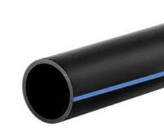 Труба ПЕ чорна із синьою смужкою d-140 (10 атм)