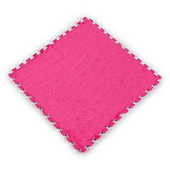 Підлога-пазл плюшевий 60х60х1см Рожевий (D) SW-00002093