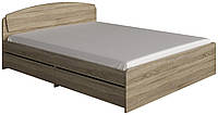 Ліжко Асторія 160х200 з трьома шухлядами, Дуб Сонома,Трюфель