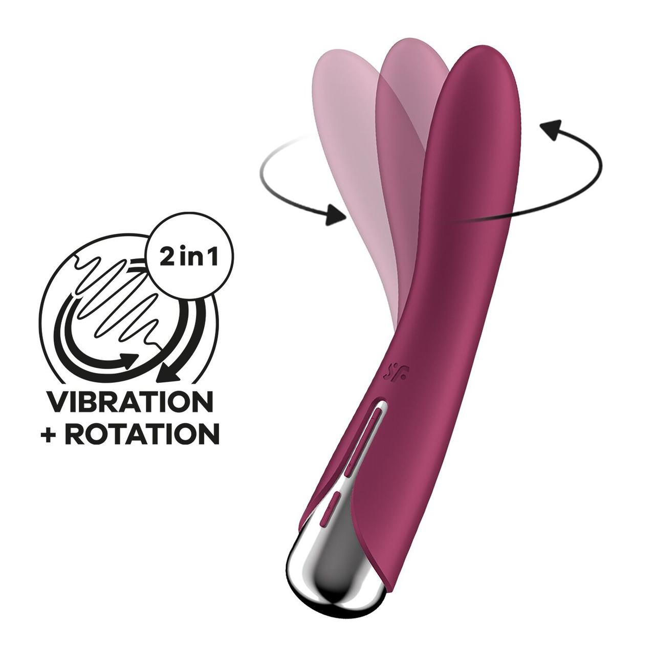 Вібратор для точки G із обертанням Satisfyer Spinning Vibe 1 Red, 17,5х3,5 см.