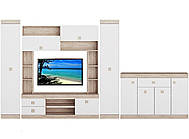 Вітальня Соната Комплект 19, Дуб Сонома, Білий