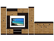 Вітальня Соната Комплект 19, Венге темний, Дуб крафт золотий