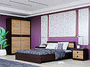 Спальний Комплект Соната 11, Венге темний, Дуб крафт золотий