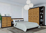 Спальний Комплект Соната 10, Венге темний, Дуб крафт золотий