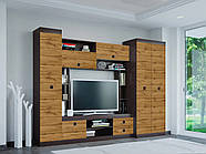 Вітальня Соната Комплект 27, Венге темний, Дуб крафт золотий